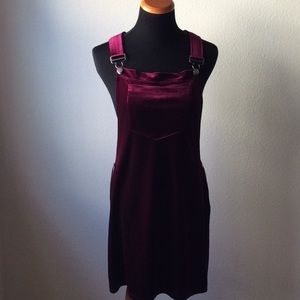 Velvet overall dress